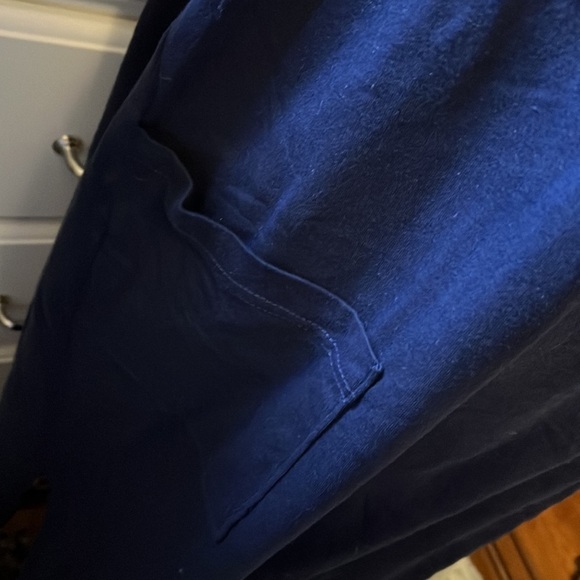 Ingear Resort Wear long blue short sleeve dress with pockets and side slits - Picture 4 of 12